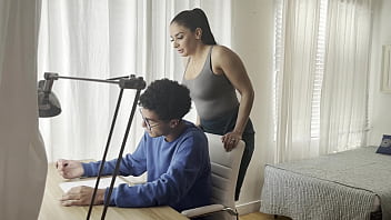 Stepmom Sheena Ryder Rewards Her Stepson For Studying