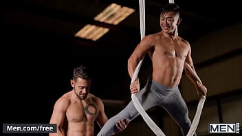 (dante Colle) Fucks (dale) Missionary While Dale Suspends In Midair With The Aerial Silks - Men