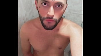 Son Of Lilith Jerking His Big Uncut Cock And Eating His Own Cum