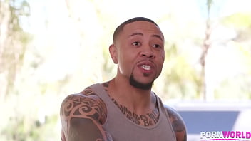 Cali Teen Does Some Snatch Stretching With Her Black Yoga Instructor' Root Chakra Gp1797