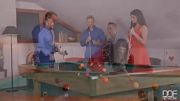 Double Donged: Horny Babe Ass Fucked On The Pool Table!