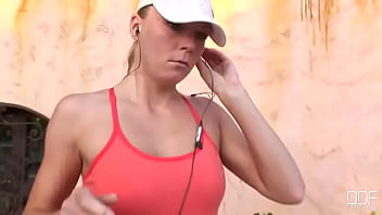 Running With Her Shapely Legs!