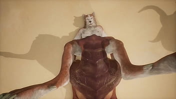 Wolf And Lizard Make Each Other Squirt - Wildlife