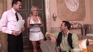 Busty Blonde Jessica Moore Has Her Pussy And Asshole Crammed With 2 Cocks Gp1460