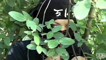 Busty Ninja Is Posing To Tease You