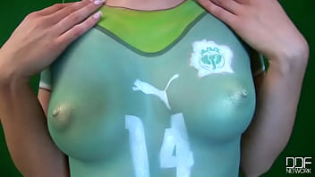 Football Fan Babe Posing For You