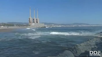 Stranded, Thankful _ Horny: Dark Babe Swallows Big Cock