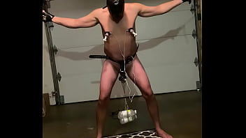 Predicament Bondage - chastity, selfbondage, ball-stretching, solo-bondage, predicament-bondage - Video 1617227