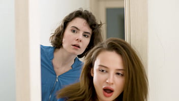 Curious Young Sluts Darcy Dark And Kristi Fuck Their Stud Roommate Gp2313