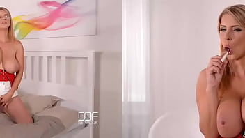 Wet Fantasies - Busty Blonde Strokes Her Cunny _til She Cums