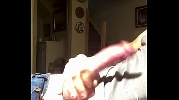 Guy Strokes His Big Cock And Cums Hard