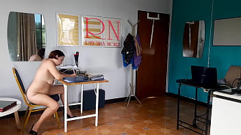 Nudist Secretary. Naked Employee In The Office. Nude Bitch Is Not Shy About Her Boss. Nude Office. Tits, Nipples, Ass, Pussy 1