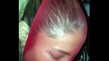 Red Bodystocking Slut Cum On Face