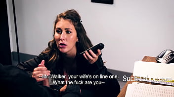 Boss Talks To Wife While He Fucks Teen Intern