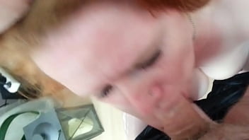 Busty Redhead Milf Sucking Dick