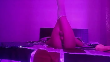 Cute Guy In Lingerie Erotically Moves And Shows His Dick And Butt Plug