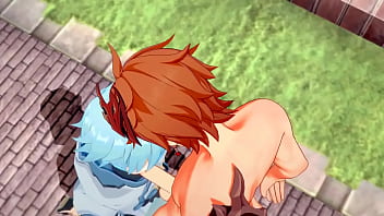 Genshin Impact Yaoi - Tartaglia X Chongyun Blowjob And Anal With Creampie - Sissy Crossdress Japanese Asian Manga Anime Game Porn Gay
