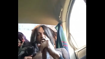 Extremely Horny Exhibitionist Public Trans Slut Stroking Her Bbc