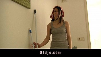 Bald Older Bangs Horny Young Maid In His Bedroom