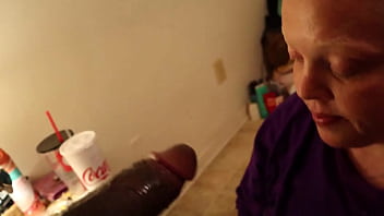 Chubby Redhead Sucks A Big Black Cock(bbc) And Gets Her Face Painted