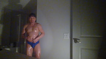 Bastian Kross In Speedos, Oiled Up And Jerking Off!