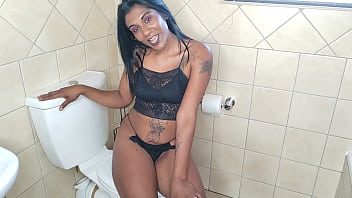 Sitting On The Toilet | Getting Undressed And Rubbing My Dark Pussy As I Talk To You About The Fun Dirty Orgy We Had