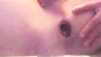 Exposing My Asshole With Duct Tape Then Inserting A Plastic Bottle - 2 Times Cum