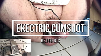 Electric Cumshot - cumshot, ejaculation, amateur, homemade, bdsm, close, estim, cbt, handsfree, cock-ring - Video 1657193