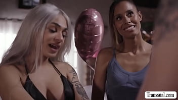 Latina Ts Lets Tgirl Stepsis Bang Her Ass