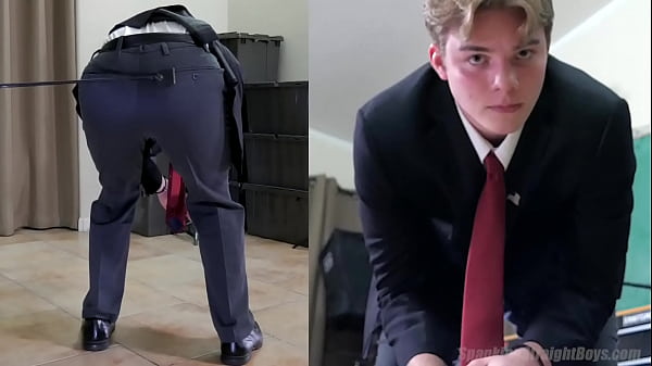 A Straight (18) Is Spanked In A Coat And Tie