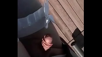 Sissy In Public Smoking Wearing Lingerie With Tiny Penis Exposed