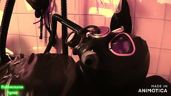 Rubbernurse Agnes - Respiratory Therapy And Air Reduction With The Piss Inhaler And Oral Infusion (3 Day Old Stale Piss) - It Smells So Delicious And Tastes So Good....