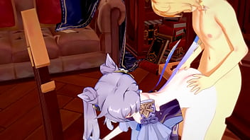 Genshin Impact Hentai - Aether X Ganyu Handjoob And Fucked - Japanese Asian Manga Anime Game Porn