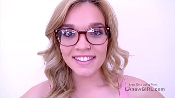 Hot Babe Sucks Big Cock At Audition Wearing Glasses