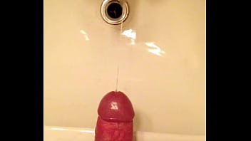Jerking At Work In The Bathroom Sink To Huge Cumshots!!