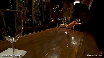 Shemale Bartender Fucking Business Man