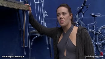 Brunette Spanked And Fucked In Public - hardcore, european, threesome, bigcock, domination, bdsm, fetish, public, bondage, voyeur, outdoors, - Video 1572426