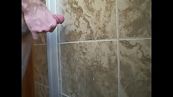 Cumming On The Bathroom Wall