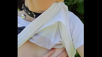 Exhibitionistic Teen Gets Caught By Man Who Stares At Her While She Masturbates And Flashes Her Tits!