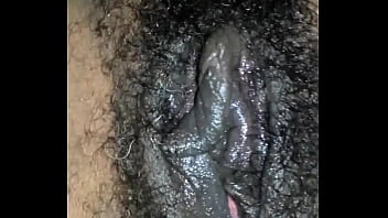 Hairy Ebony Creamy Pussy