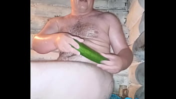 A Russian Guy Fucked His Fat Ass With A Cucumber! And Even Jerked Off At The Same Time.his Friends Filmed It On A Hidden Camera.that' How They Found Out He Was Gay)))))