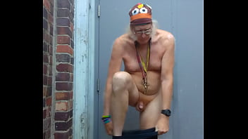 Naked Driver Changes Clothes In Semi-public