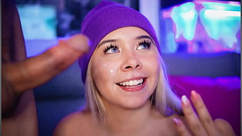 Chubby Valentina With An Angelic Face Sucks The Cock Incessantly Until He Ejaculates On Her Face To Feel Like The Whore She Is