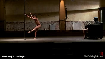 Tight Ebony Pole Dancing For Master