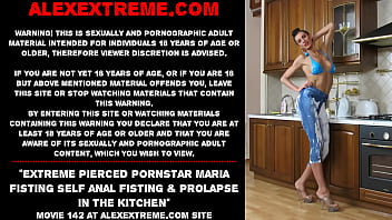 Extreme Pierced Pornstar Maria Fisting Self Anal Fisting _ Prolapse In The Kitchen