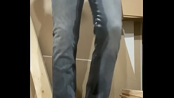 Pissing In My Jeans - cock, dick, socks, soaked, pee, piss, feet, wetting - Video 1389379