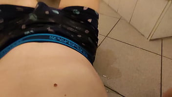 Peeing In Bathroom - wetting-pants, peeing-in-pants, wetting-floor - Video 1616779