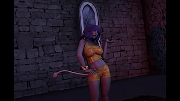 Blue Demon Dancing Seductively