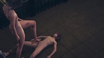 Genshin Impact Yaoi - Venti Blowjob And Footjob - Sissy Crossdress Japanese Asian Manga Anime Game Porn Gay