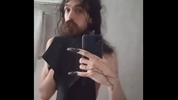 Femenine Boy With Big Cock In Mirror